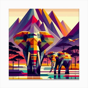 The Arctic Adventurers Elephants Canvas Print