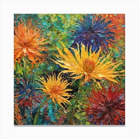 Dahlias Canvas Print