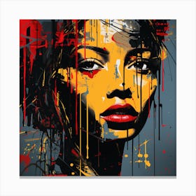 Splatter Girl 3 Canvas Print