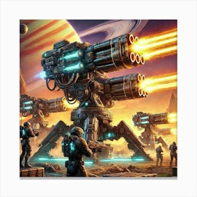 Kaiju Scale Plasma Cannons 1024x1024 Canvas Print