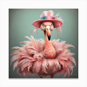 Pink Flamingo 14 Canvas Print