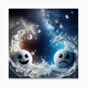 Happy And Sad Canvas Print