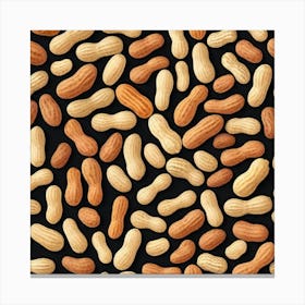 Peanuts On Black Background 2 Canvas Print