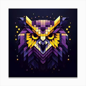 Pixel Owl Canvas Print