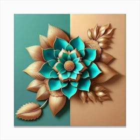 3d Flower Background Canvas Print