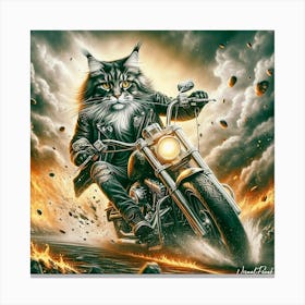 Maine Coon Cool Ride Canvas Print