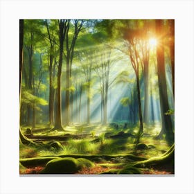 Mossy Forest 20 Canvas Print