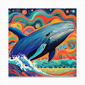 Whale Painting Canvas Print