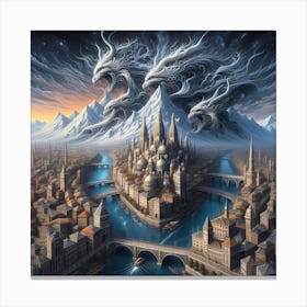 City Of Dragons Canvas Print