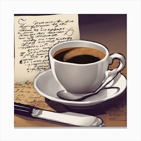 Coffee And Writing Canvas Print