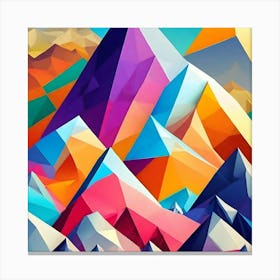 Colourful Abstract A Close Up Of A Mountain Canvas Print