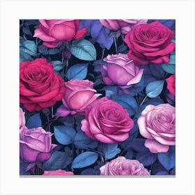 Pink Roses Canvas Print