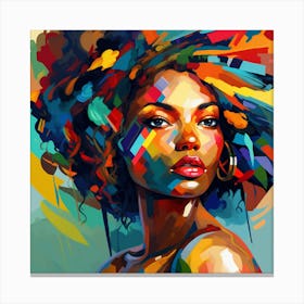 Afro Hair 13 Canvas Print