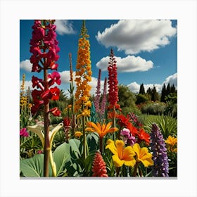 Colorful Flowers In A Garden Canvas Print