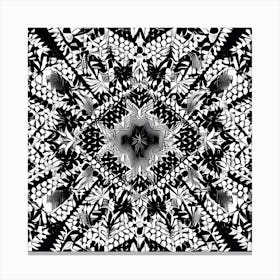 Abstract Black And White Seamless Pattern Canvas Print