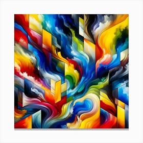 Abstract Splash Painting Canvas Print