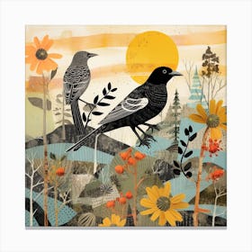 Bird In Nature Cowbird 3 Canvas Print