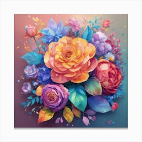 Bouquet Of Flowers Canvas Print