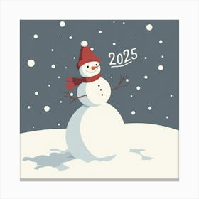 Asm Snowman Celebrating The New Year 2025 3ce5bfa7 E36e 45b6 B9d0 64866bcbfa2e Canvas Print