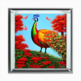 Peacock Painting Canvas Print