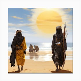 Two Men On The Beach Canvas Print