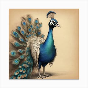 Peacock 48 Canvas Print