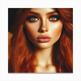 Red Haired Beauty 1 Canvas Print