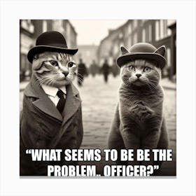 What Seems To Be The Problem Officer Canvas Print