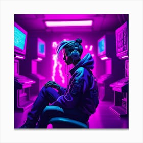 Cyberpunk Female Canvas Print