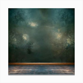 Empty Room With A Dark Wall Canvas Print