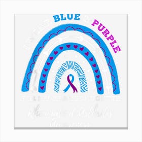 I Wear Blue Purple Granddaughter Rheumatoid Arthritis Canvas Print