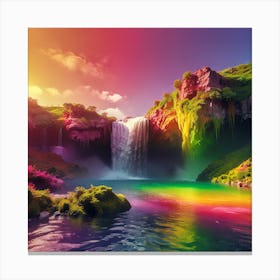 Rainbow Waterfall 1 Canvas Print