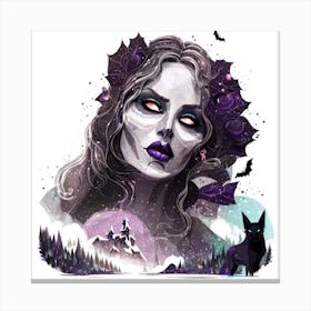 Skeleton Woman 3 Canvas Print