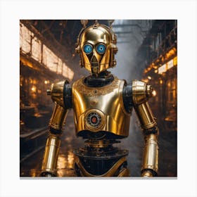 Steampunk C3-PO 2 Canvas Print