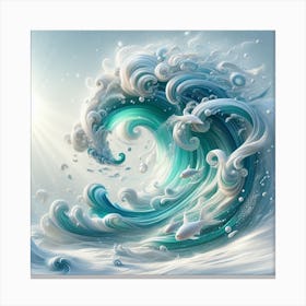 Azure Wave Canvas Print