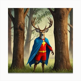 Superhero Deer 2 Canvas Print