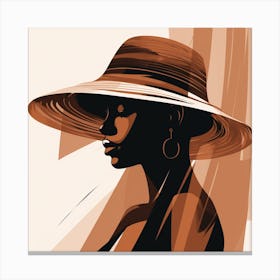 Woman In A Hat 48 Canvas Print