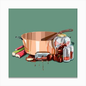 Rhubarb and strawberry Confiture Canvas Print