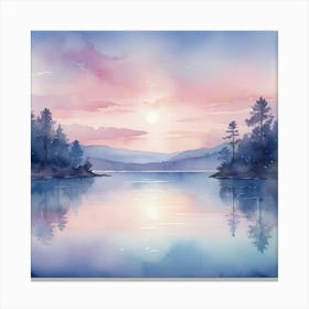 Watercolor Landscape Painting 4 Canvas Print