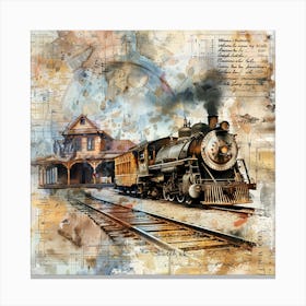 Vintage Steam Train 7 Canvas Print