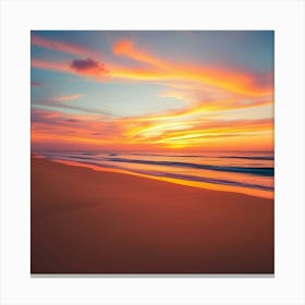 Sunset On The Beach 1 Canvas Print