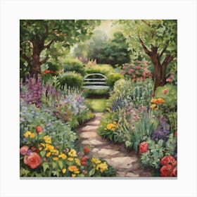 Into The Garden 4 Canvas Print