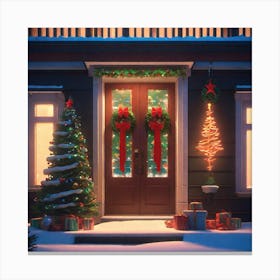 Christmas Door 183 Canvas Print