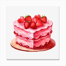 Valentine'S Day Cake 28 Canvas Print