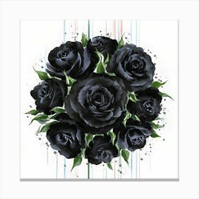 A Stunning Watercolor Painting Of Vibrant Black (3) (1) Canvas Print