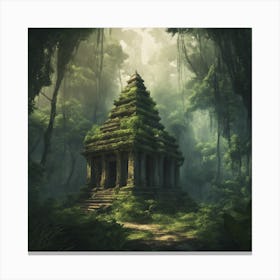 Temple In The Jungle Canvas Print