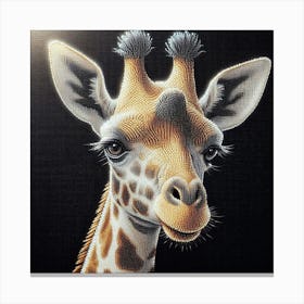 Spotlight Symphony: A Mesmerizing Giraffe Mosaic Canvas Print