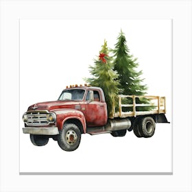 Christmas Truck Canvas Print