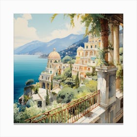 Twilight Tints: Monet's Mediterranean Canvas Print
