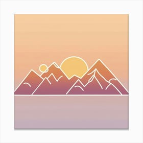 Sunset Mountains Canvas Print